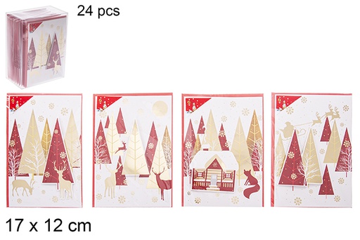 [113427] Assorted Christmas psostcard 17x12 cm