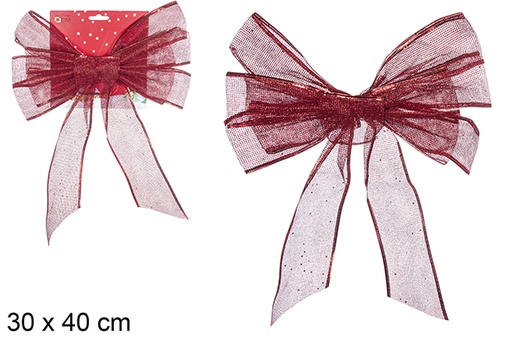 [113504] Red Christmas bow 30x40 cm