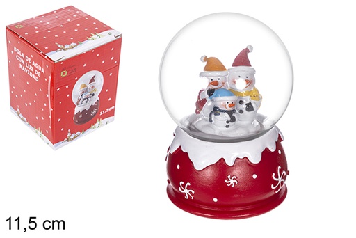 [114144] Luminous Christmas water globe 11,5 cm