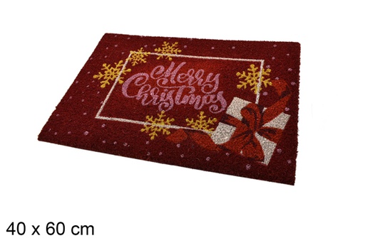 [206418] Red Merry Christmas decorated doormat 40x60 cm