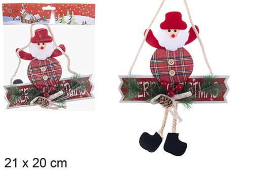[206608] Ciondolo per porta Merry Christmas assortimento 21x20 cm