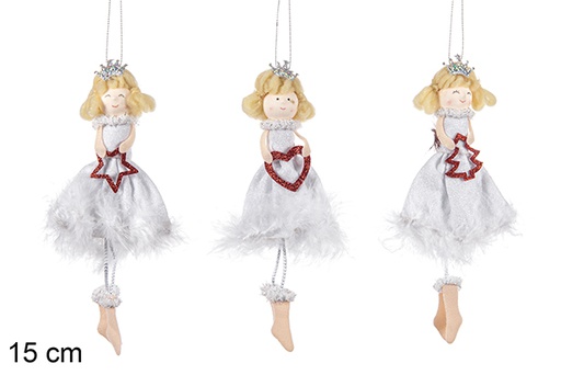 [206814] Christmas white ballerina pendant 15 cm