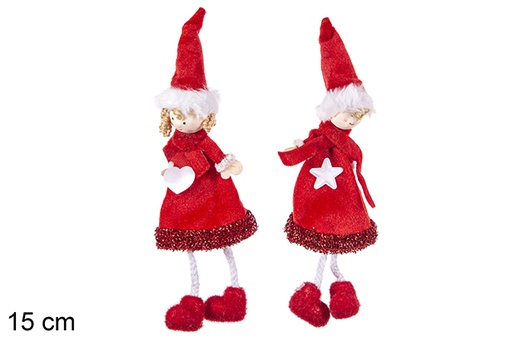 [206841] Colgante bailarina rojo Navidad 15 cm