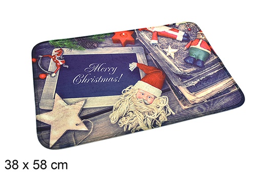 [206859] Doormat decorated with Santa Claus star 38x58 cm