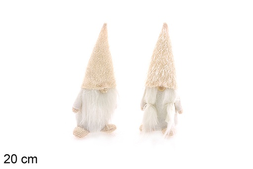 [206937] Beige Christmas elf 20 cm