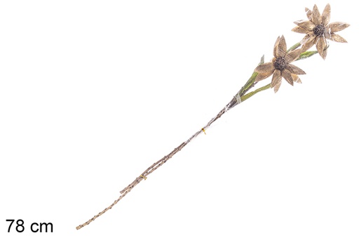 [113297] Decorazione ramo Natale fiori secchi rossi 78 cm