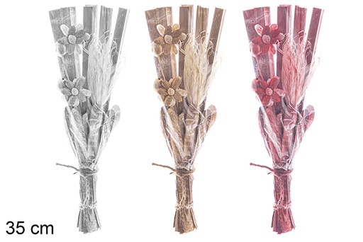 [113313] Bouquet de Noël exotique couleurs assorties 35 cm