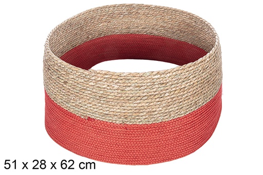 [114155] Seagrass Christmas tree base-red paper rope  51x28 cm