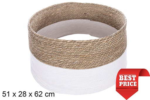 [114159] Base de árvore de Natal de ervas marinhas-corda de papel branco 51x28 cm