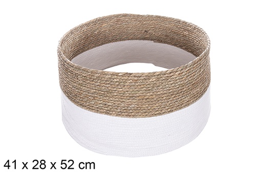 [114160] Seagrass Christmas tree base-white paper rope 41x28 cm