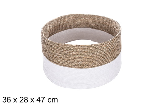 [114161] Seagrass Christmas tree base-white paper rope 36x28 cm
