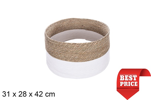 [114162] Base árbol seagrass cuerda papel color blanco 31x28 cm