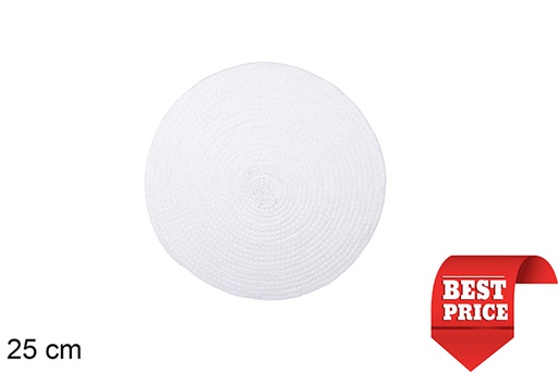 [114166] Salvamantel cuerda de papel blanco 25 cm