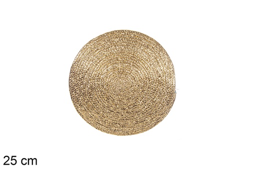 [114178] Gold paper rope trivet 25 cm