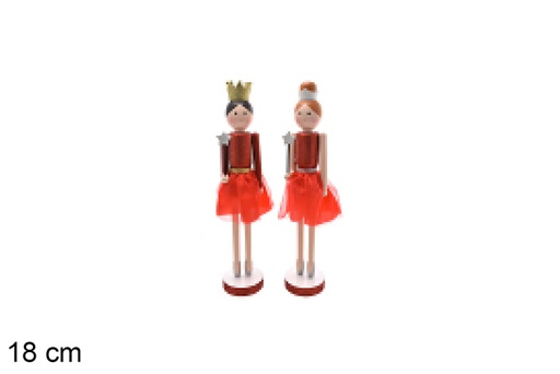 [207075] Muñeca Navidad roja surtida 18 cm