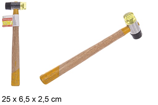 [111770] Soft hammer with wooden handle 25 cm