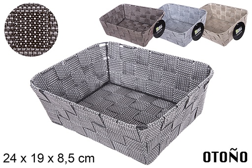 [112115] Cesta nylon colores Otoño 24x19x8,5 cm