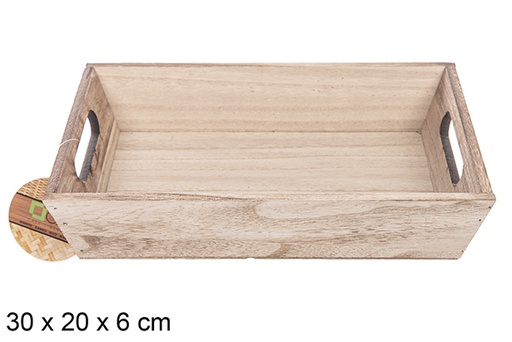 [111705] Boîte en bois vintage 30x20x6 cm