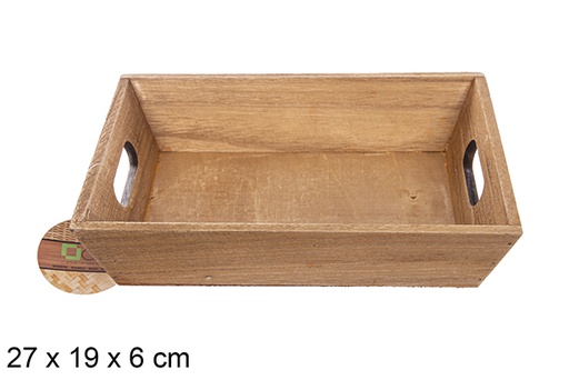 [111699] Caja madera caoba 27x19 cm