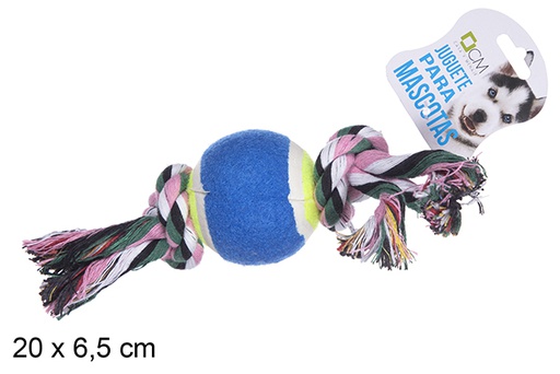 [111749] Juguete mascota cuerda con pelota 6,5 cm