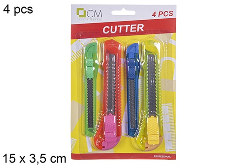 [111765] Pack 4 assorted color cutter