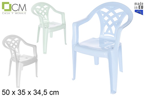 [114216] Chaise en plastique pour enfants couleurs pastels