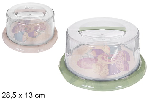 [111957] Support à gâteau en plastique de couleurs assorties