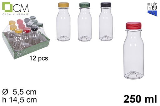 [113487] Bottiglia in plastica PET trasparente 250 ml