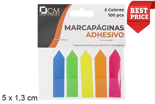 [112213] Marcadores página adesivos seta 5 cores 