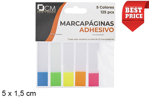 [112214] Transparent sticky page markers/5 colors  