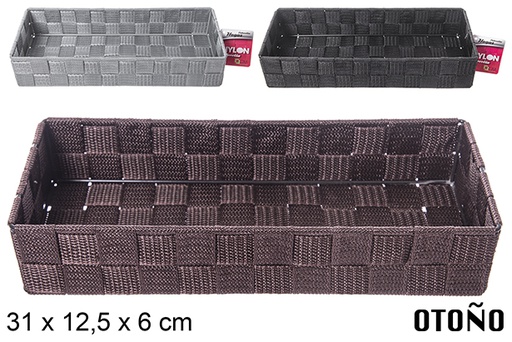 [112408] Organizador nylon color surtido negro gris/marron 31x12.5x6cm