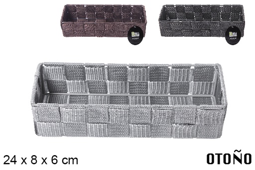 [112409] Organizador nylon color surtido negro gris/marron 24x8x6cm