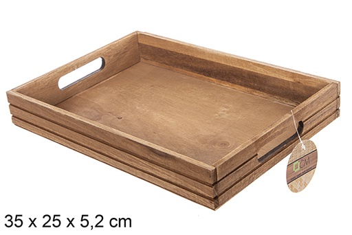 [111977] Bandeja madera caoba 35x25 cm