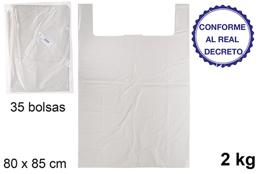 [112512] Saco branco reciclável 2 kg 80x85 cm