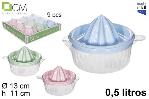 [113527] Espremedor tampa redonda de design cores pastel 0,5 l.