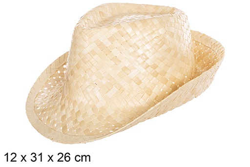[112305] Chapéu de palha Borsalino claro