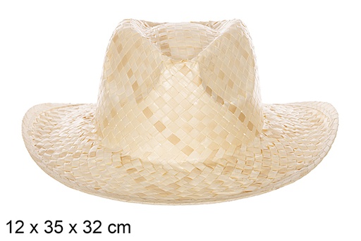 [112311] Chapeau Basic en paille blanc