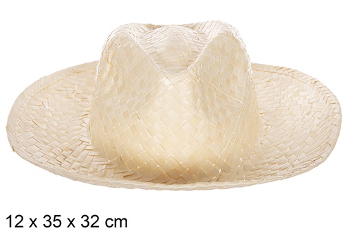 [112317] Chapeau de paille blanc Classic 