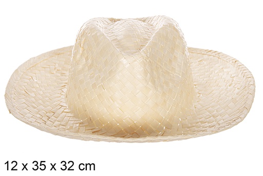 [112317] Classic white straw hat