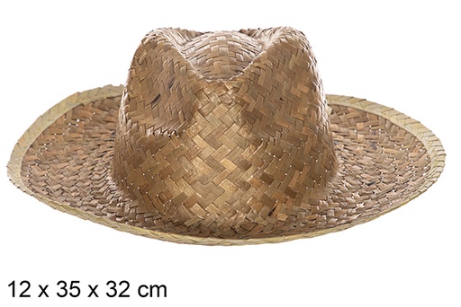 [112320] Chapéu de palha colorido Classic com fita preta