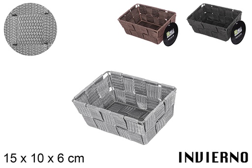 [112345] Cestino in nylon colore Invierno 15x10x6 cm