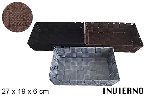 [112347] Cestino in nylon colore Invierno 27x19x6 cmv