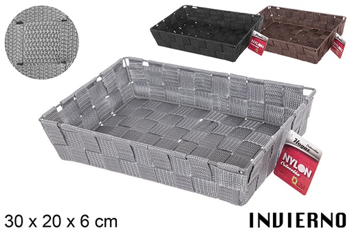[112350] Cesta nylon colores Invierno 30x20 cm