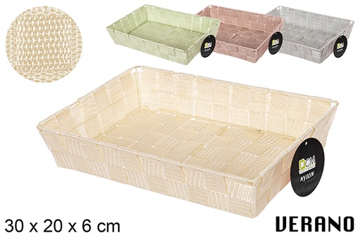 [113679] Cesta nylon colores Verano 30x20x6 cm
