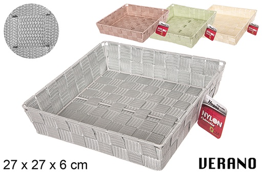 [113682] Cesta nylon colores Verano 27x27x6 cm