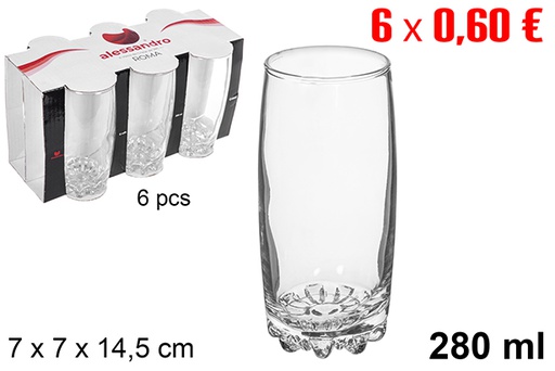 [112097] Pack 6 Roma water glass 280 ml