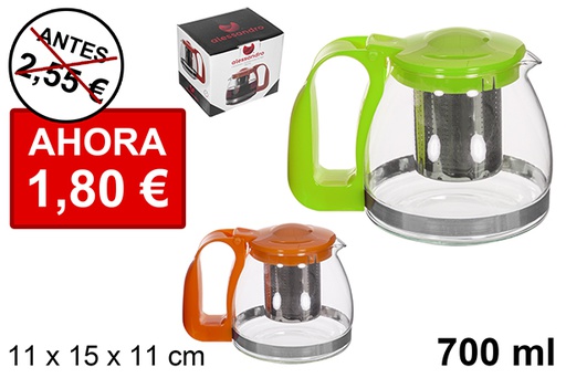 [112865] Brocca caffè/tè con filtro colori assortiti 700 ml