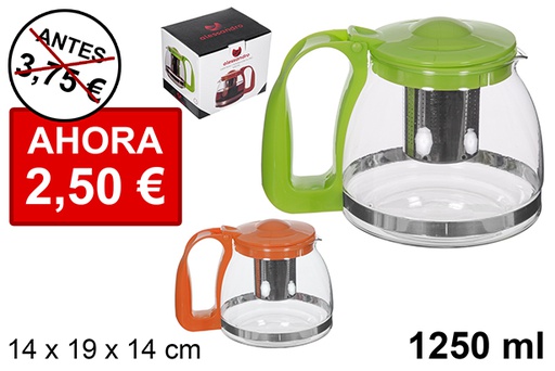 [112866] Coffee/tea jug with filter assorted colors 1.250 ml