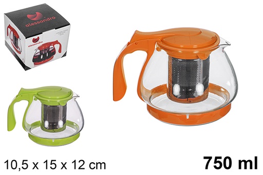 [112867] Jarro de café/chá com filtro cores variadas 750 ml