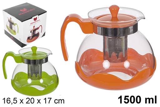 [112868] Verseuse à café/thé avec filtre couleurs assorties 1.500 ml
